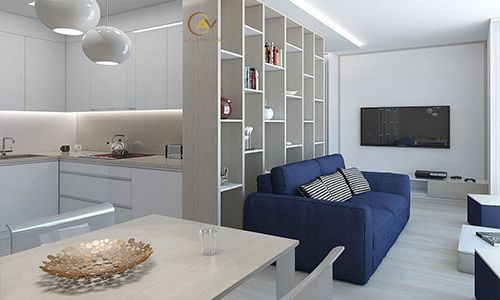 Phòng khách đẹp cho căn hộ mini