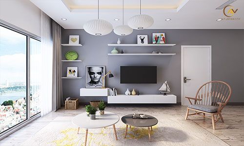 phòng khách đẹp hiện đại