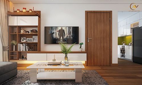 Thiết kế tủ trang trí phòng khách đẹp