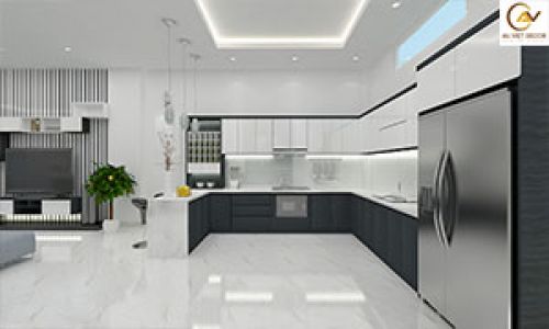 Bếp Melamine cho nhà phố