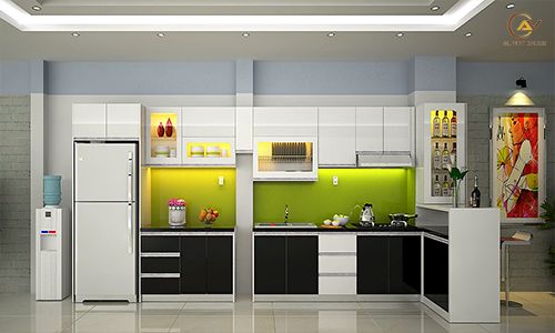 tủ bếp acrylic av13