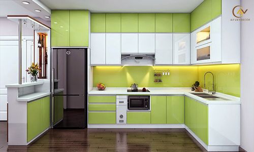 tủ bếp acrylic av 13-1