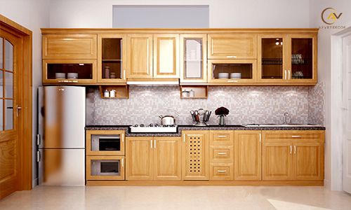 Tủ bếp gỗ tự nhiên av 16 -1