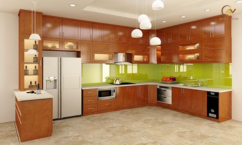tủ bếp gỗ tự nhiên av 16 -2