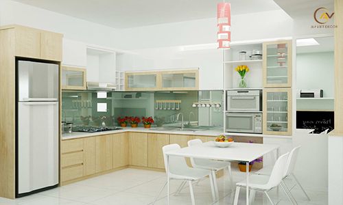 thi công bếp chung cư