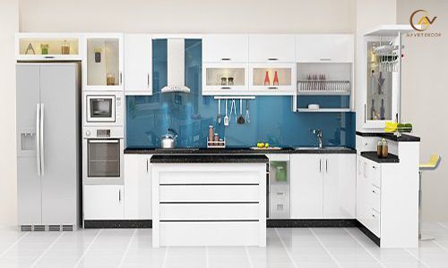 Tủ bếp hiện đại cho chung cư av 24