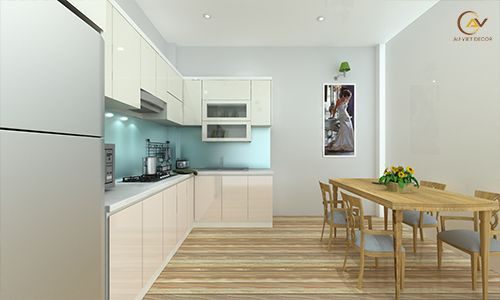 Tủ bếp MDF hiện đại 1