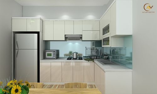 Tủ bếp MDF hiện đại 2