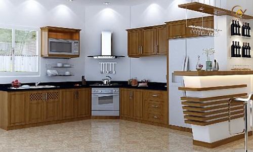 bếp gỗ sồi