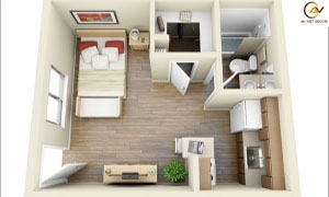 Nội thất phòng ngủ gỗ công nghiệp