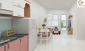 Thiết kế nội thất phòng khách cho chung cư mini
