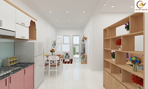 Tủ bếp Melamine chữ L