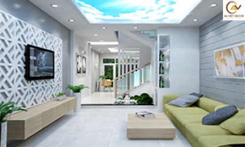 Thiết kế thi công phòng khách đẹp sang trọng cho nhà phố