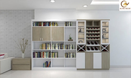 Tủ rượu kết hợp tủ trang trí phòng khách
