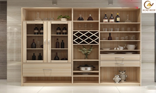 Tủ rượu kết hợp tủ trang trí phòng khách
