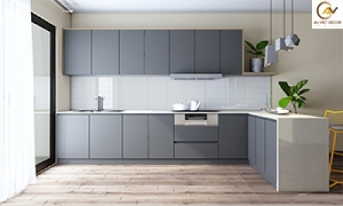 Tủ bếp Laminate đẹp hiện đại
