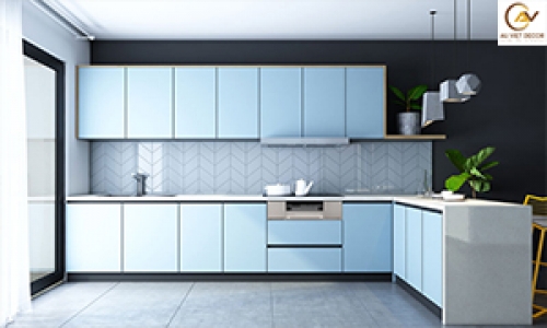 Tủ bếp Laminate đẹp hiện đại