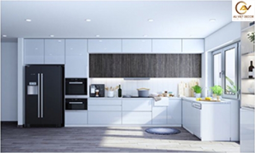 Tủ bếp Laminate đẹp hiện đại