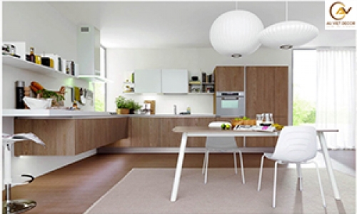 Tủ bếp Melamine chữ U