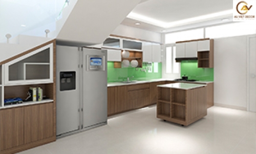 Tủ bếp gỗ MDF phủ laminate đẹp