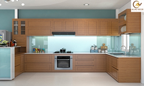 Tủ bếp gỗ tự nhiên đẹp giá rẻ