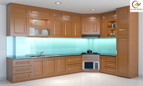 Tủ bếp gỗ tự nhiên đẹp giá rẻ