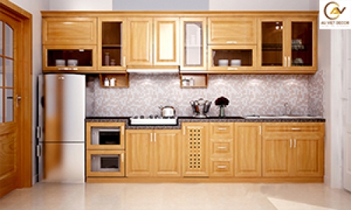 Tủ bếp gỗ tự nhiên đẹp