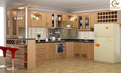 Tủ bếp gỗ tự nhiên đẹp