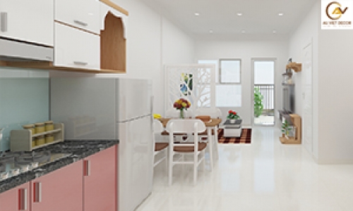 Thiết kế nội thất phòng khách cho chung cư mini